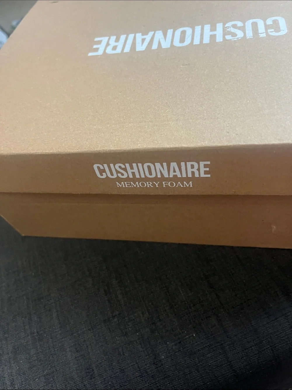 Cushionaire tan suede